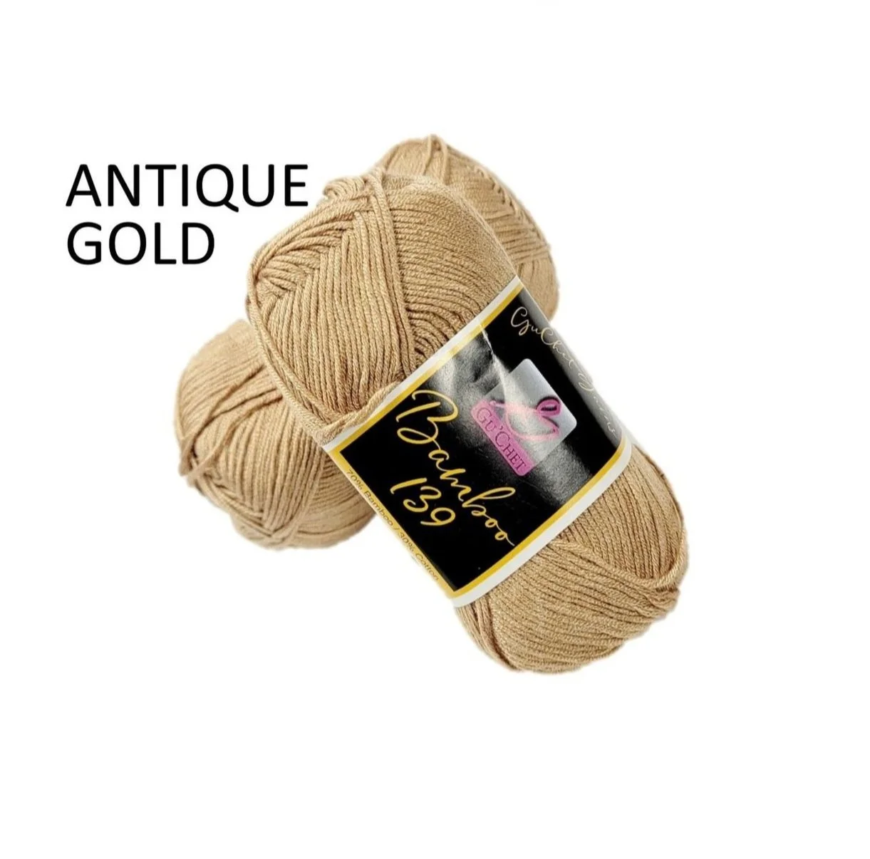 ポ*コ様 Y.A.R.N YARN PACK - BAMBOO/COTTON /SEQUINS - ANTIQUE GOLD — GuChet.com